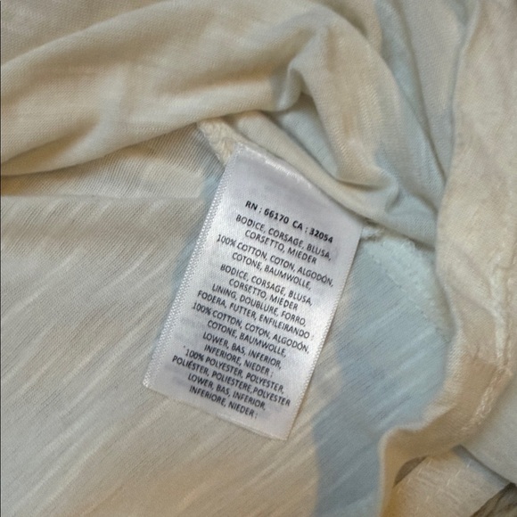 Anthropologie Embroidered Tank Top - White and Orange - Picture 3 of 10